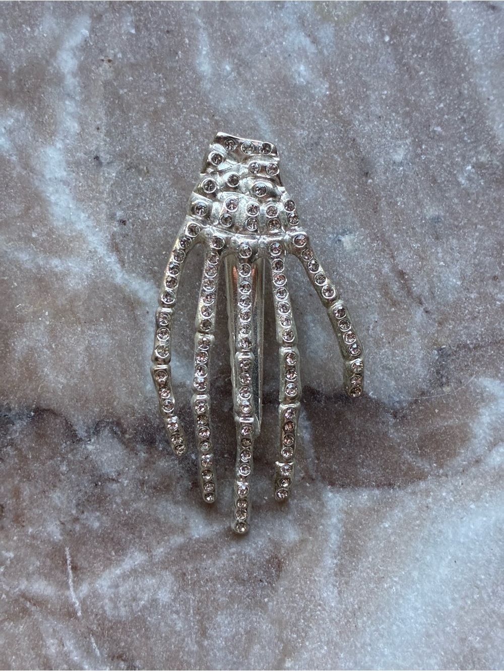 Skeleton hand clip/brooch